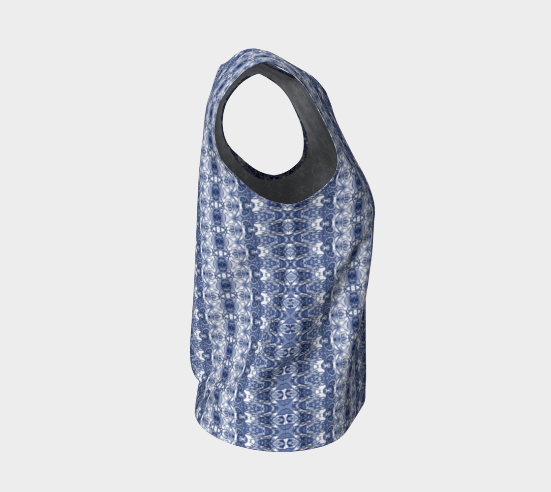 Kaleid Indigo Lace on White preview #4