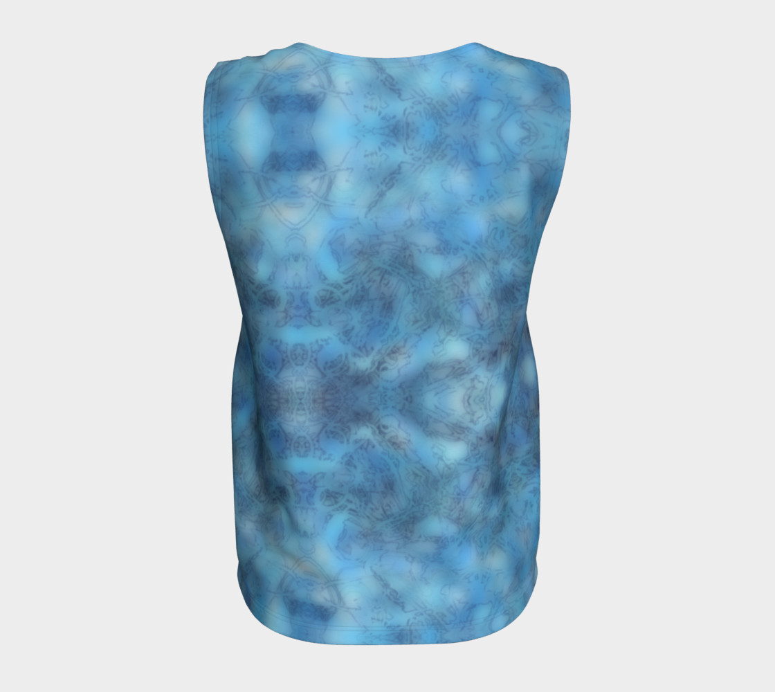 Kaleid Draped Bodice Muddled Blue over Green preview #6