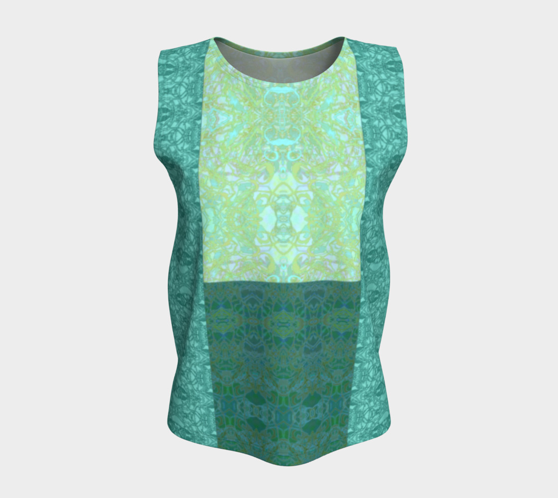 Kaleid Teal Patchwork Panel preview #5