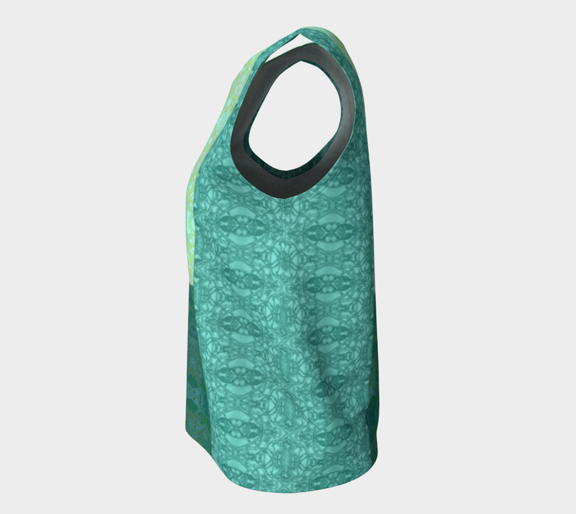 Kaleid Teal Patchwork Panel preview #7