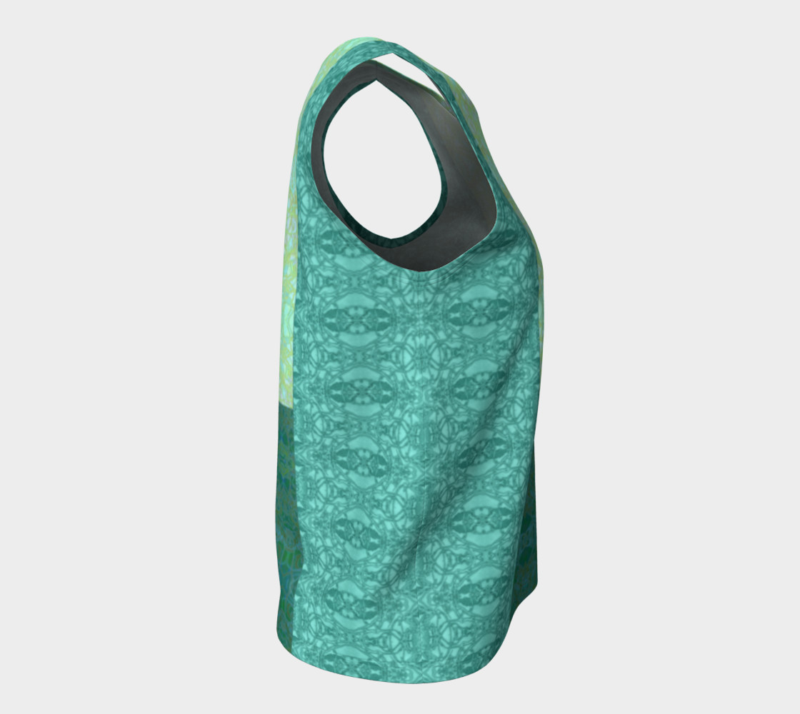 Kaleid Teal Patchwork Panel preview #8