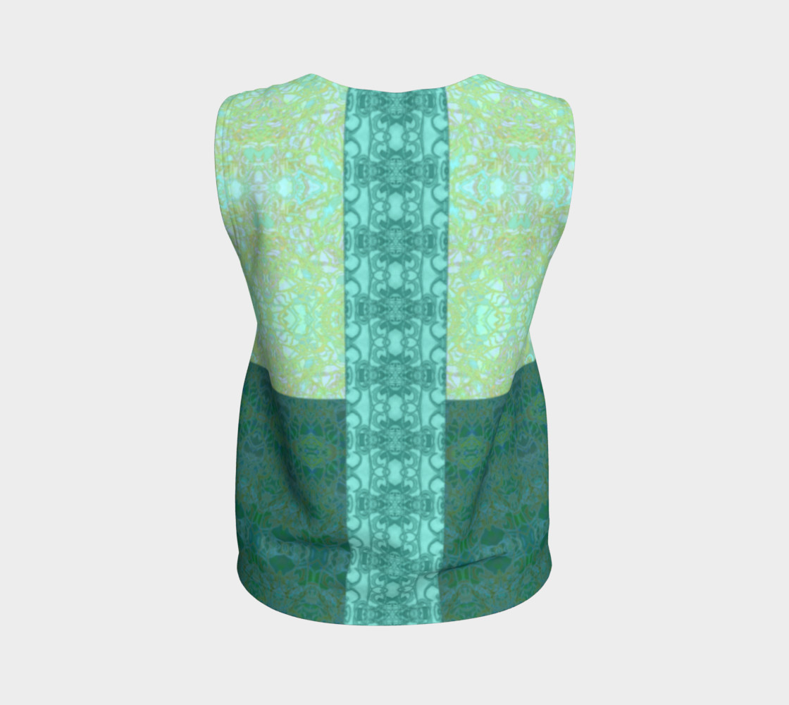 Kaleid Teal Patchwork Panel preview #2