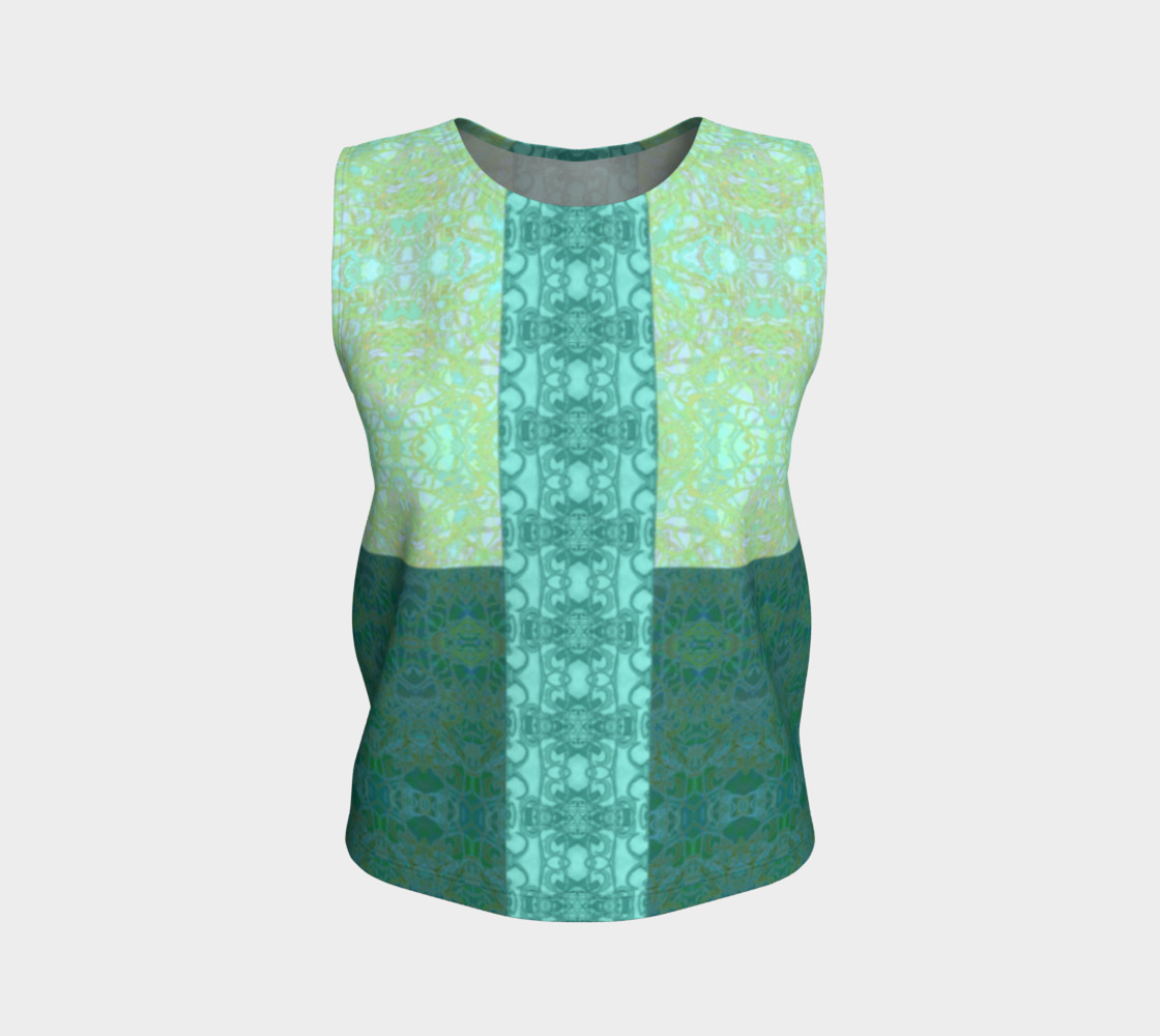 Kaleid Teal Patchwork Panel preview #1
