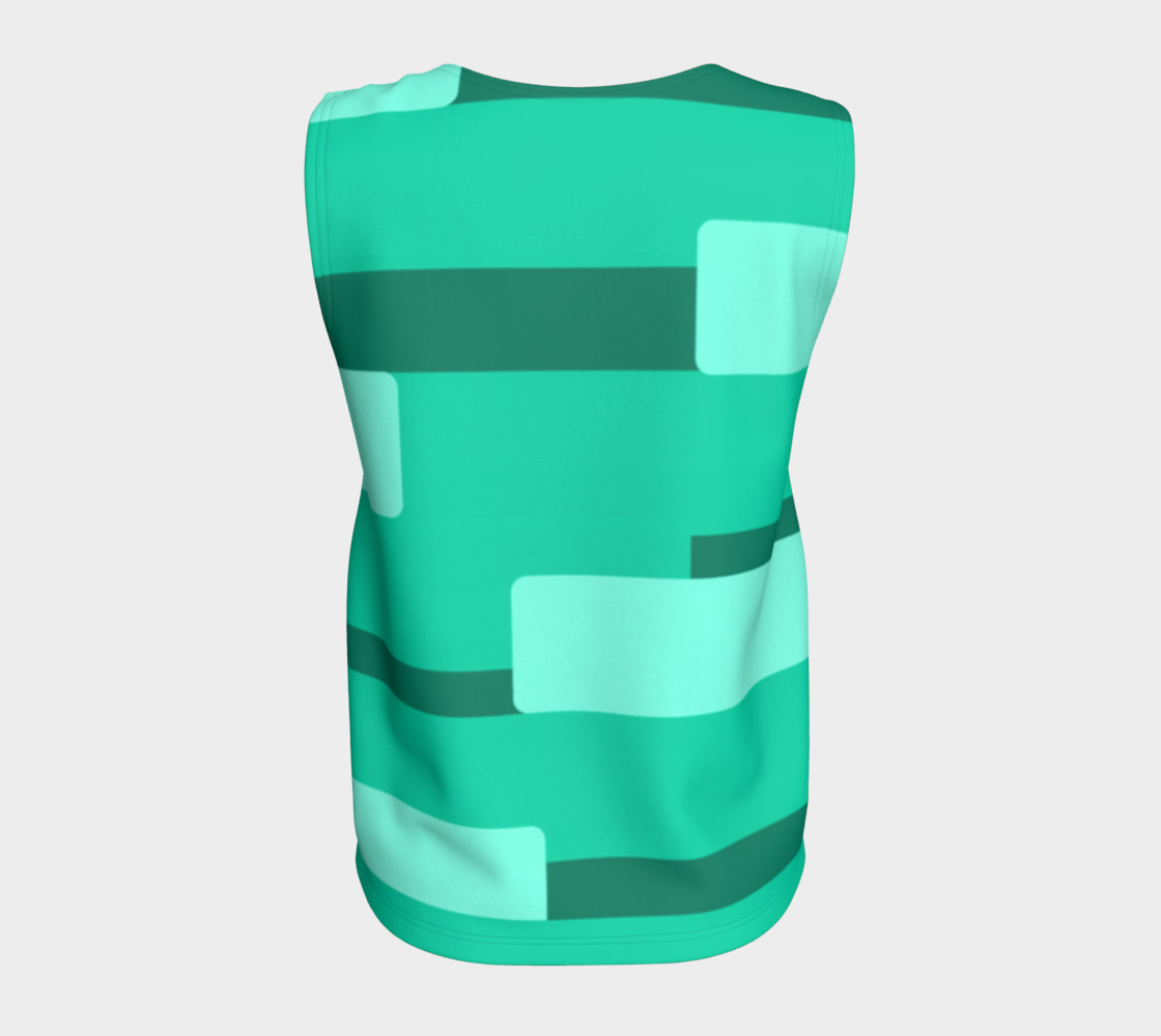 Teal Ocean Loose Tank Top preview #6