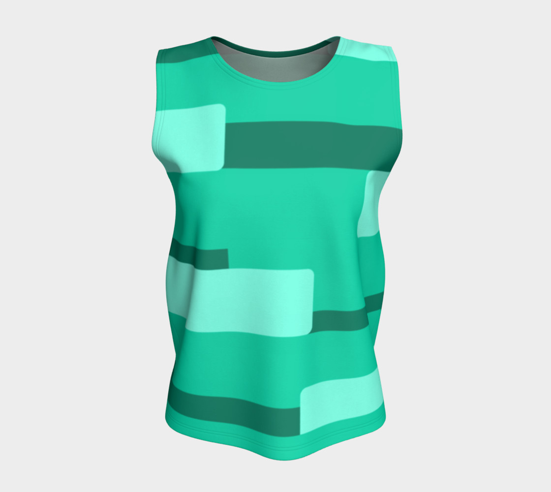 Teal Ocean Loose Tank Top preview #5