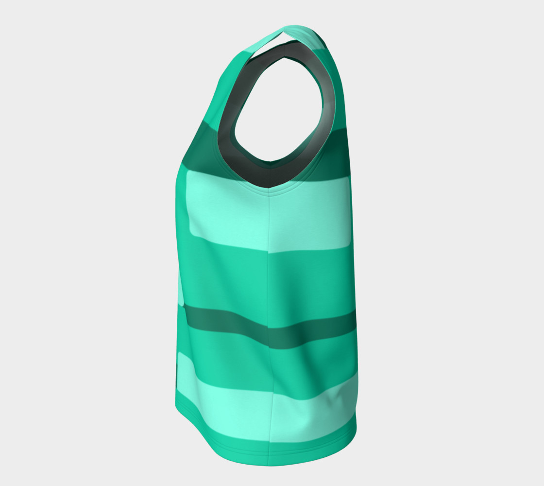 Teal Ocean Loose Tank Top preview #7