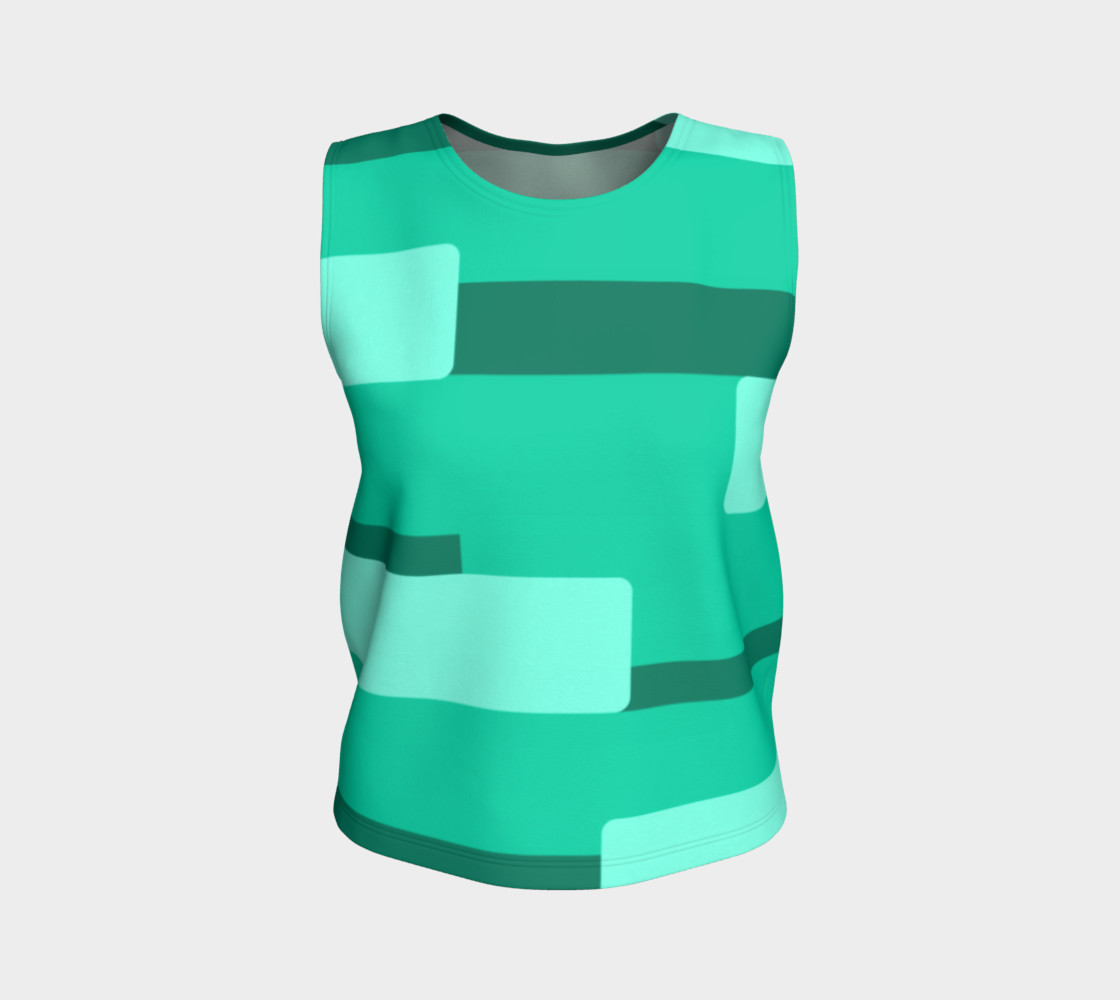 Teal Ocean Loose Tank Top preview #1