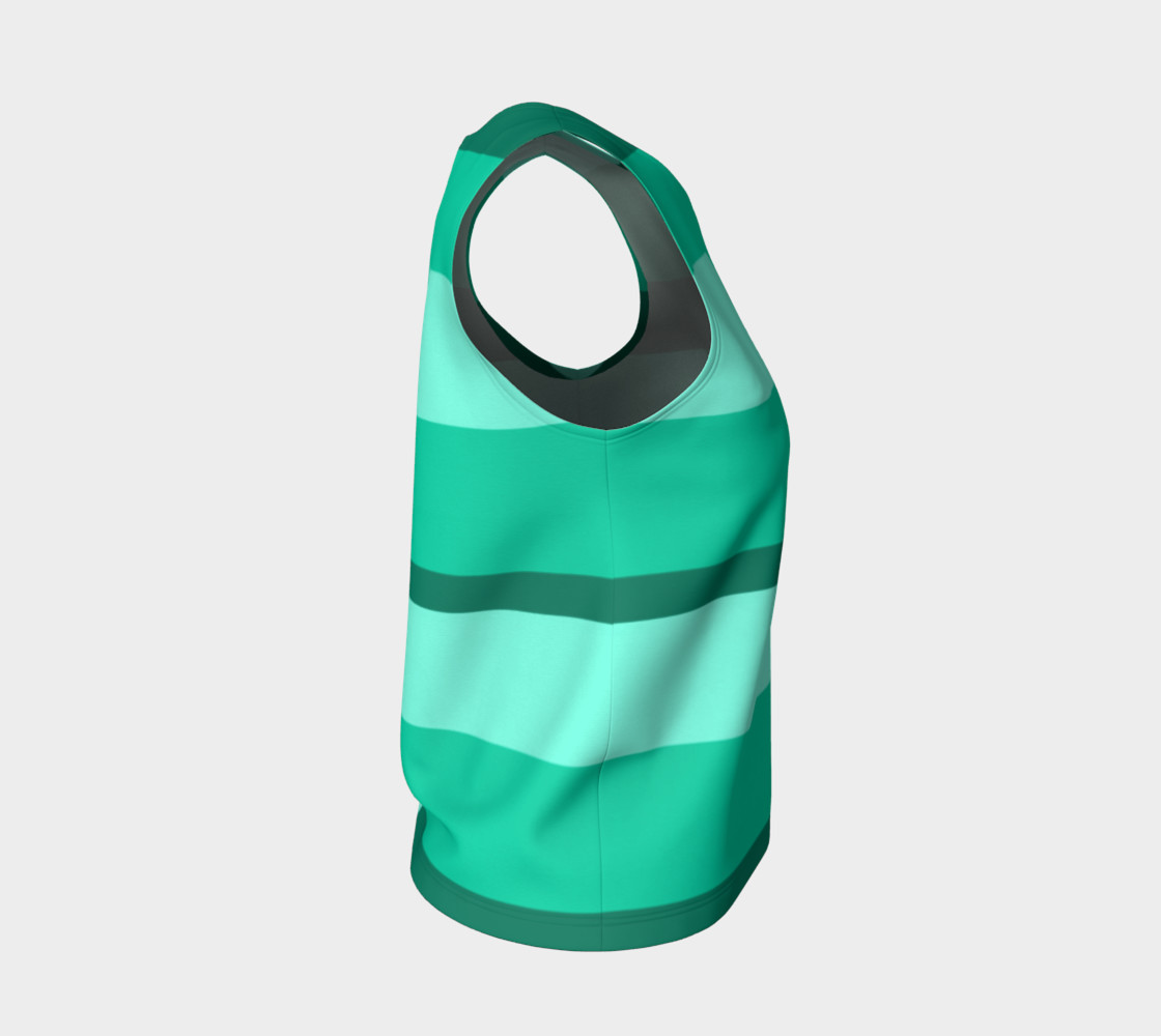 Teal Ocean Loose Tank Top preview #4