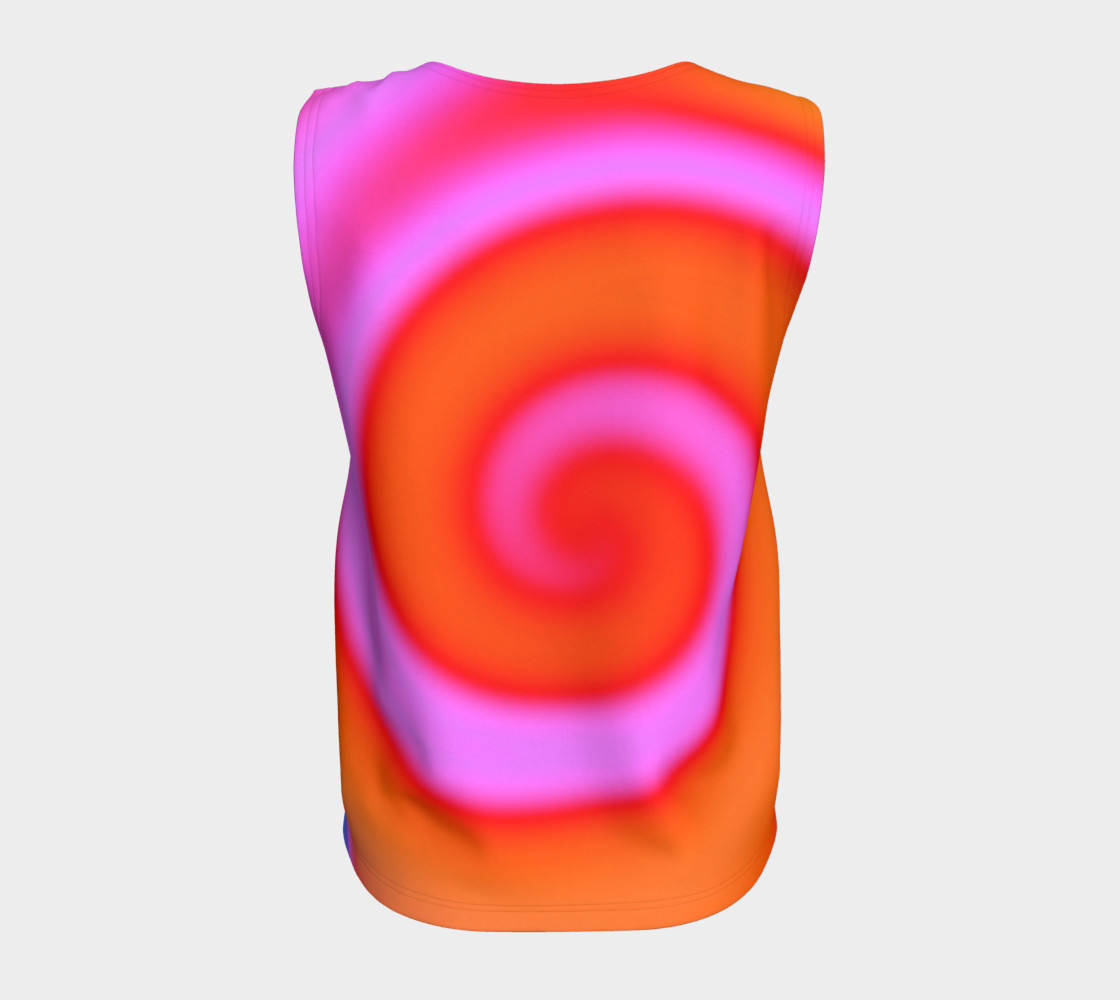 Bright Colorful Orange Pink Swirl Abstract preview #6