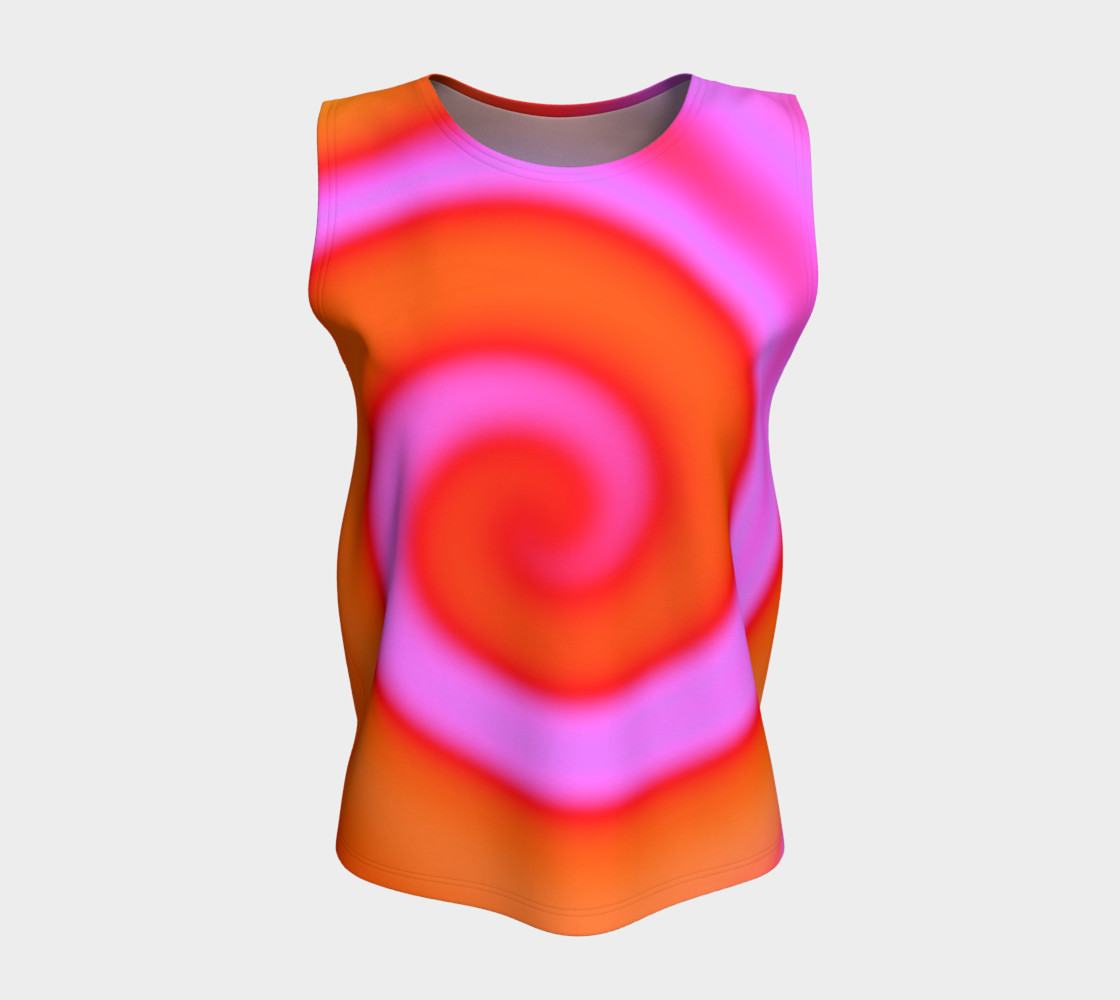 Bright Colorful Orange Pink Swirl Abstract preview #5