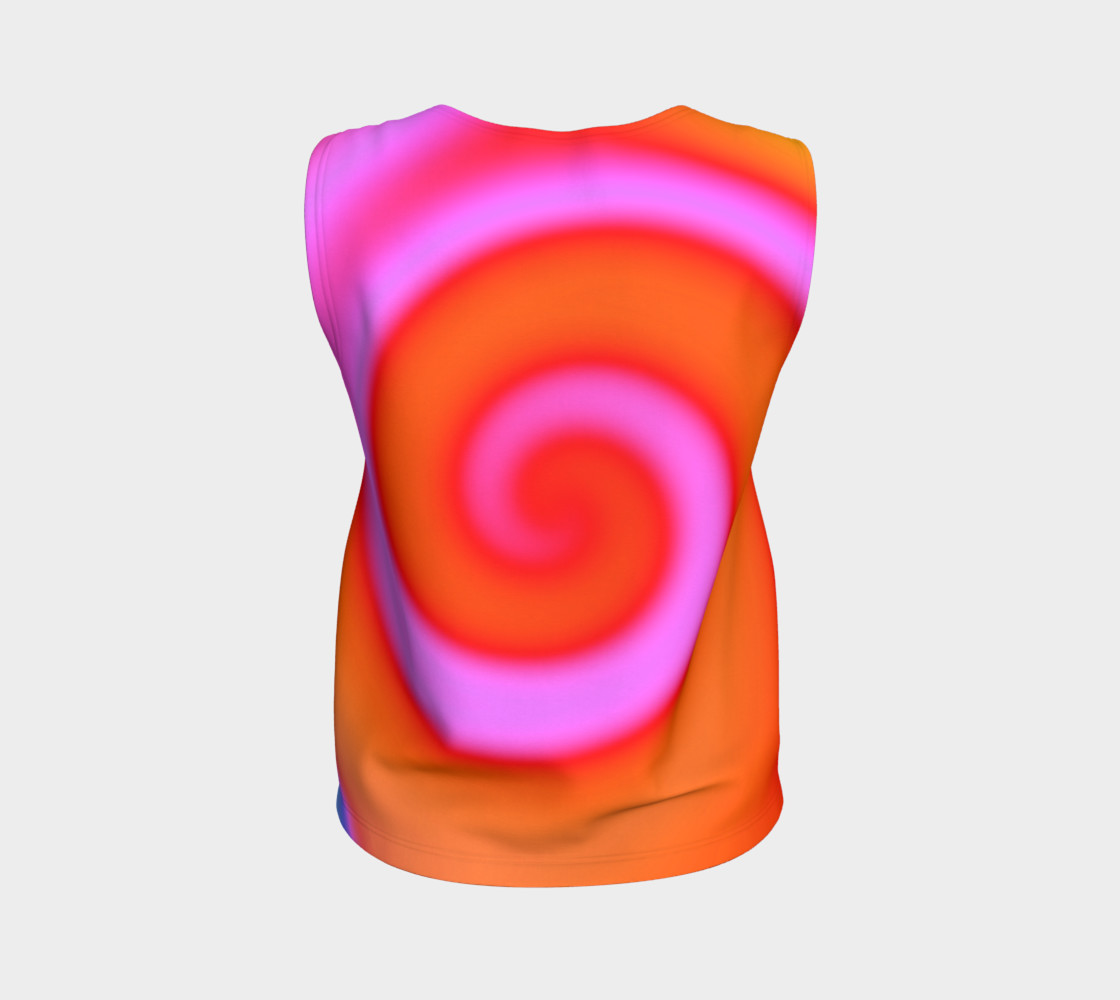 Bright Colorful Orange Pink Swirl Abstract preview #2