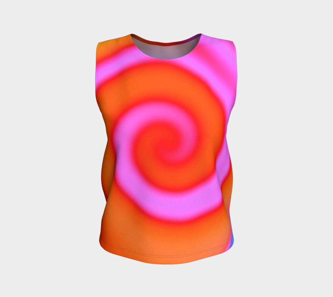 Bright Colorful Orange Pink Swirl Abstract preview #1