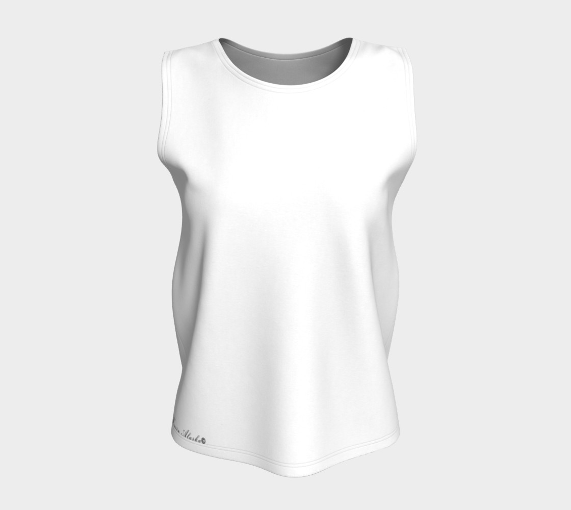 White Loose Fit Tank preview #5