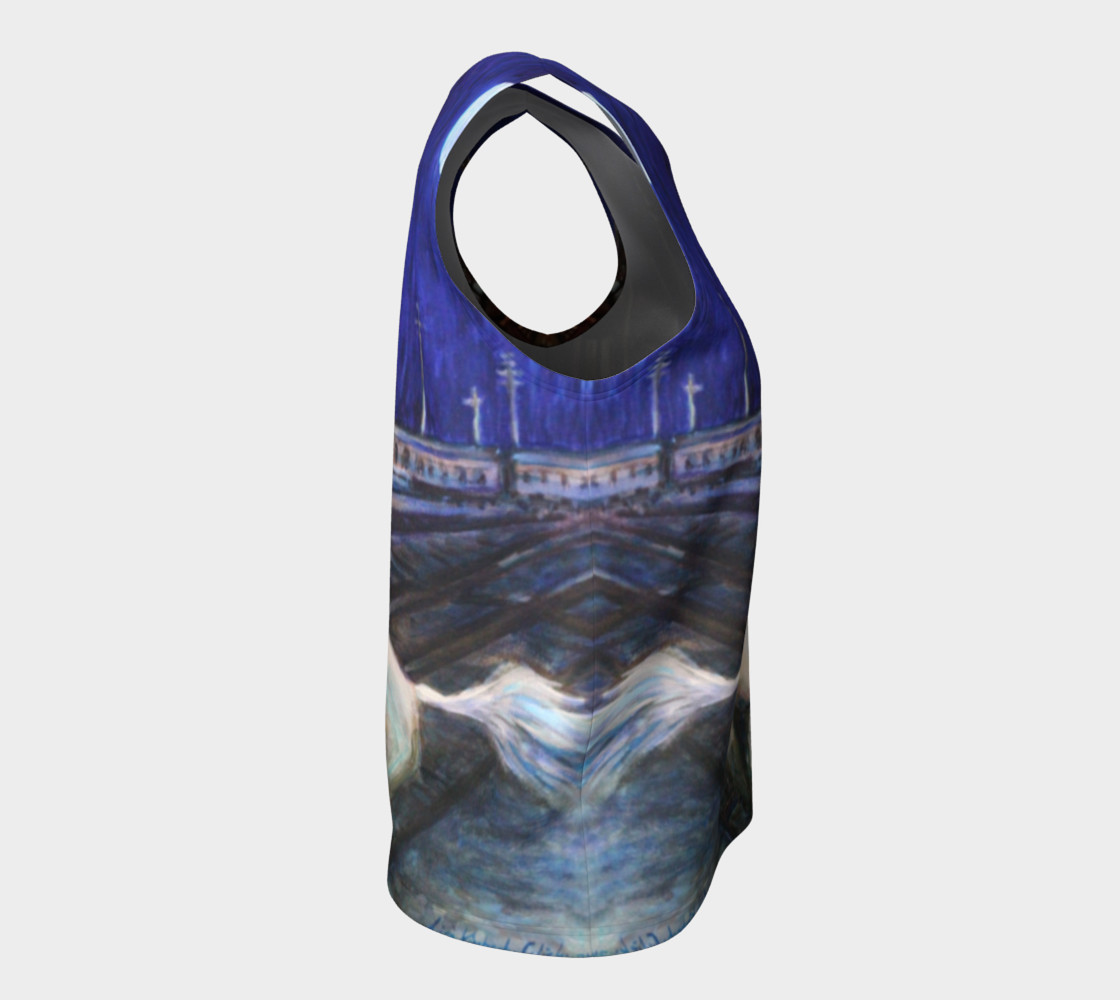 Horse in the Moonlight Loose Tank Top preview #8