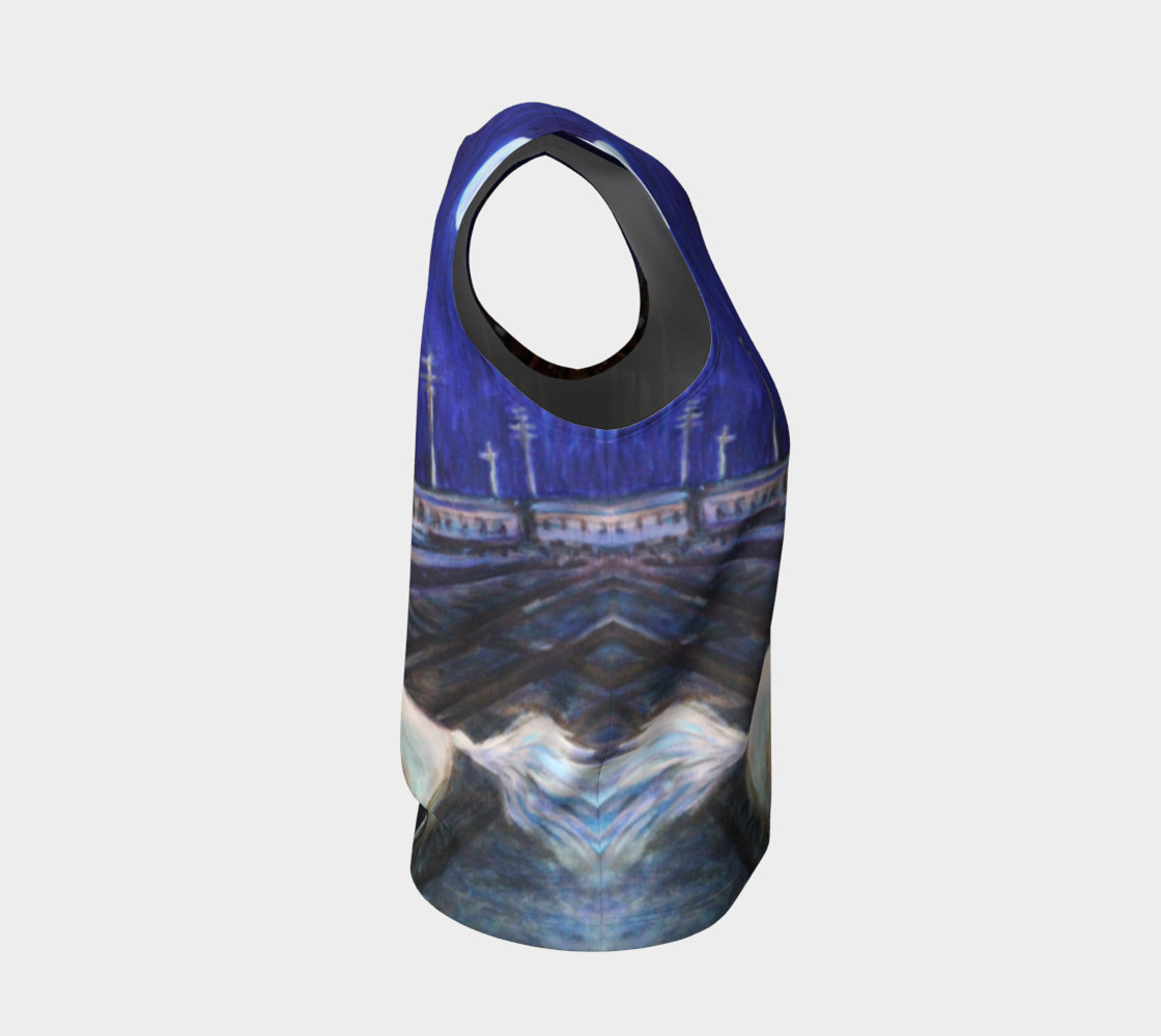 Horse in the Moonlight Loose Tank Top preview #4
