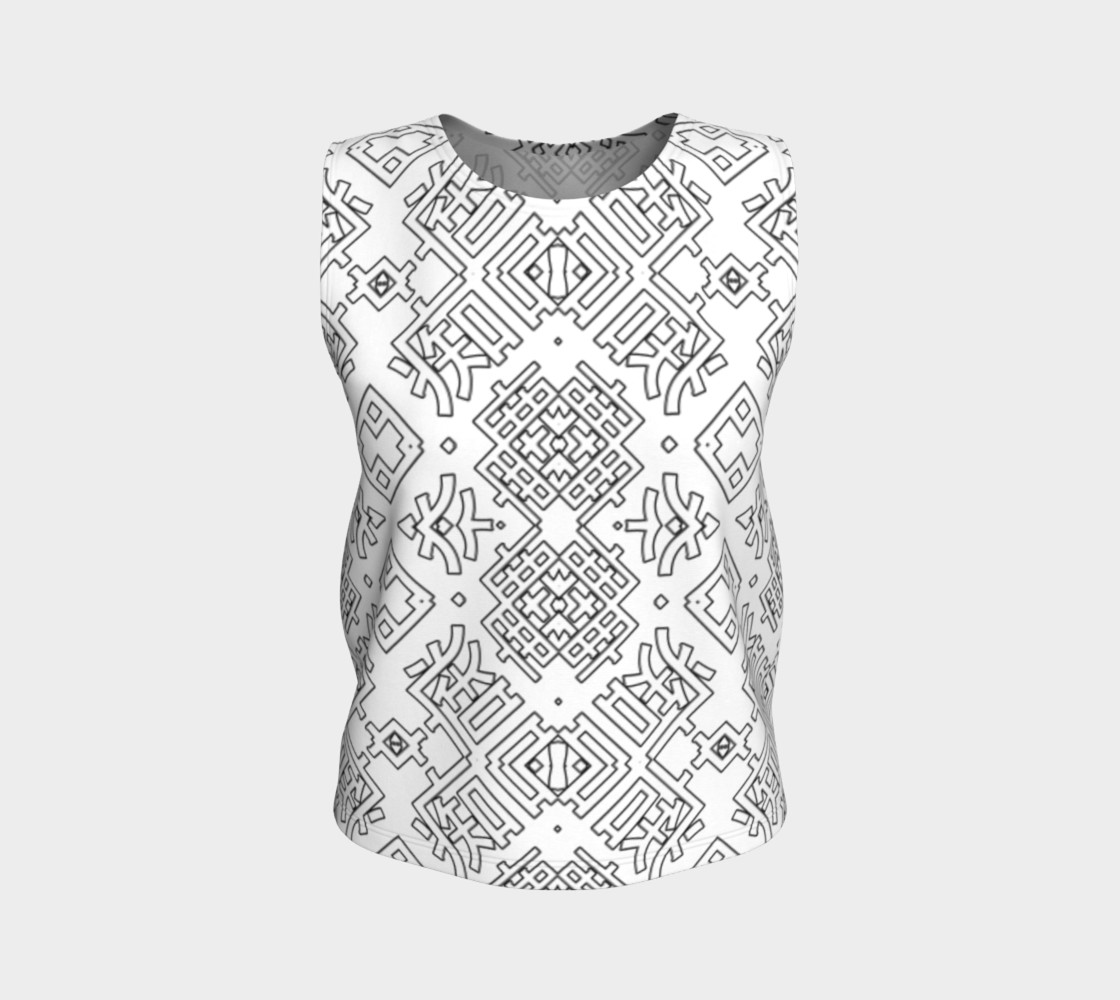 Language Blocks Typography Abstract X4 Loose Tank Top preview #1