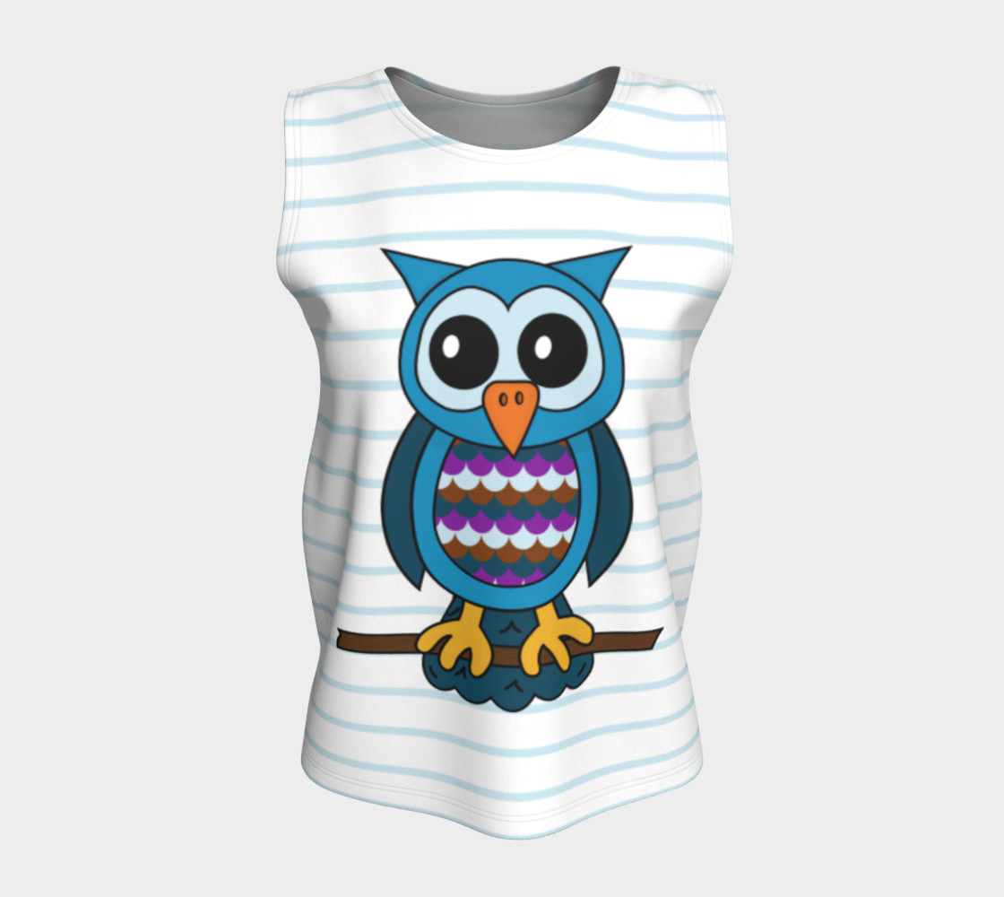Oliver the Owl Loose Tank Top Miniature #6