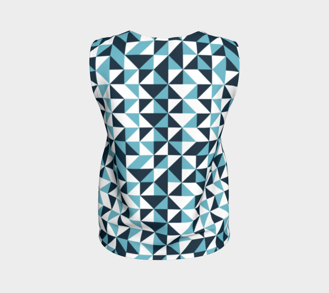 Blue Triangles Loose Tank Top preview #2