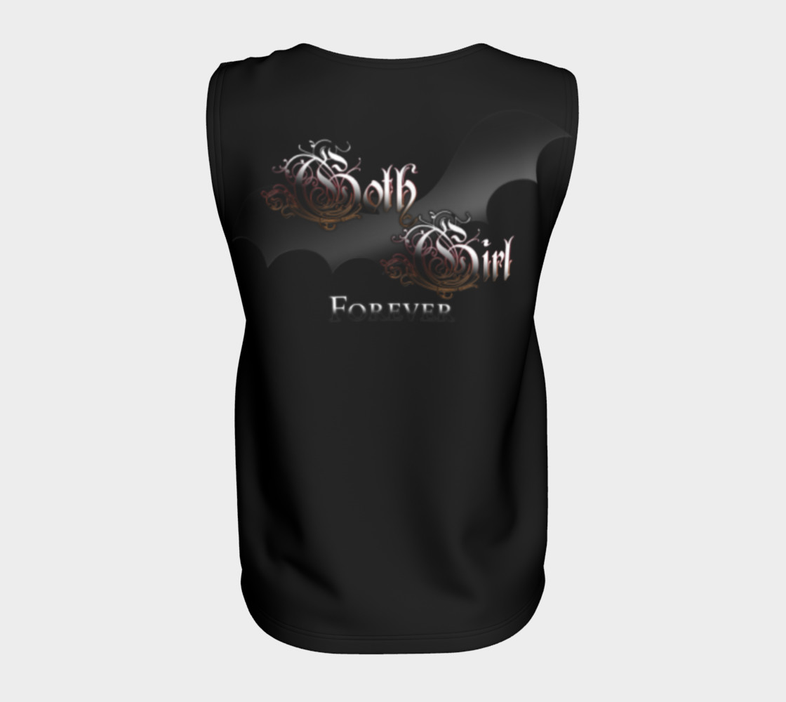 Goth Girl Forever Bat Wing Loose Tank Top preview #6