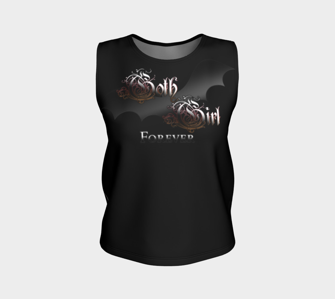 Goth Girl Forever Bat Wing Loose Tank Top preview #1