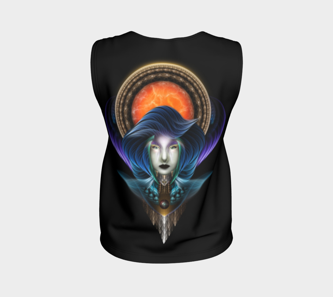 Trilia Fractal Portrait Loose Tank Top preview #2