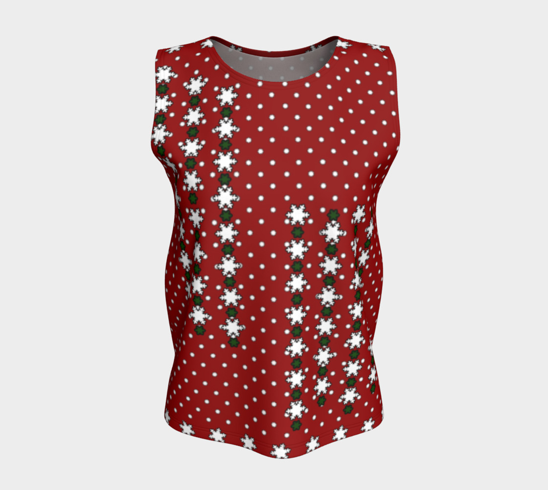 Winter Snowflakes Loose Tank Top preview #5