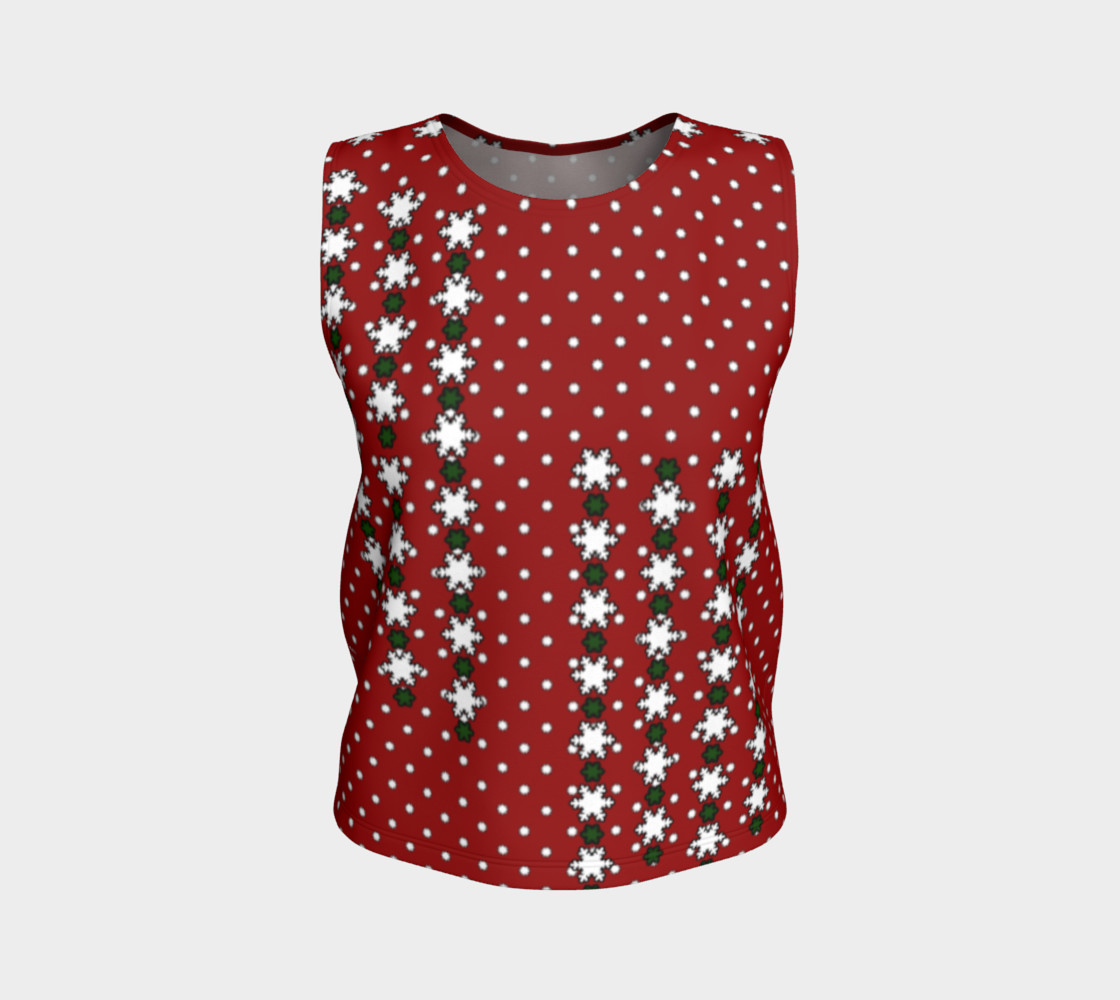 Winter Snowflakes Loose Tank Top 3D preview
