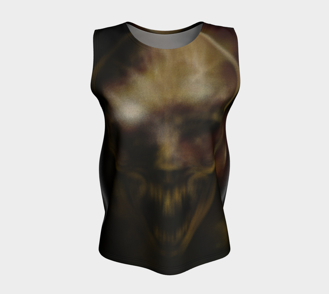 Fractal Shadow Skull Loose Tank Top preview #5