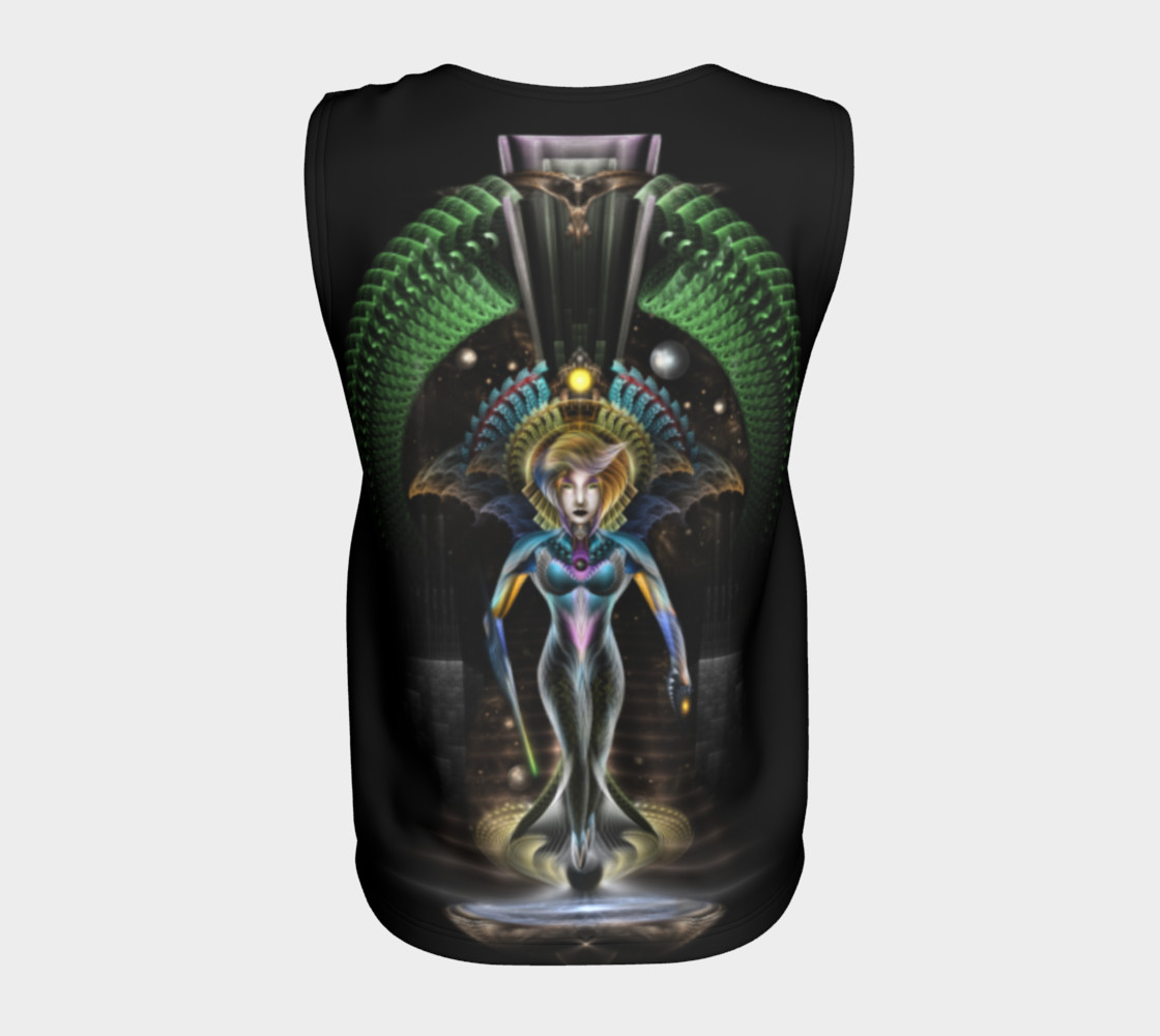 The Majesty Of Trilia Fractal Fantasy Portrait Loose Tank Top preview #6