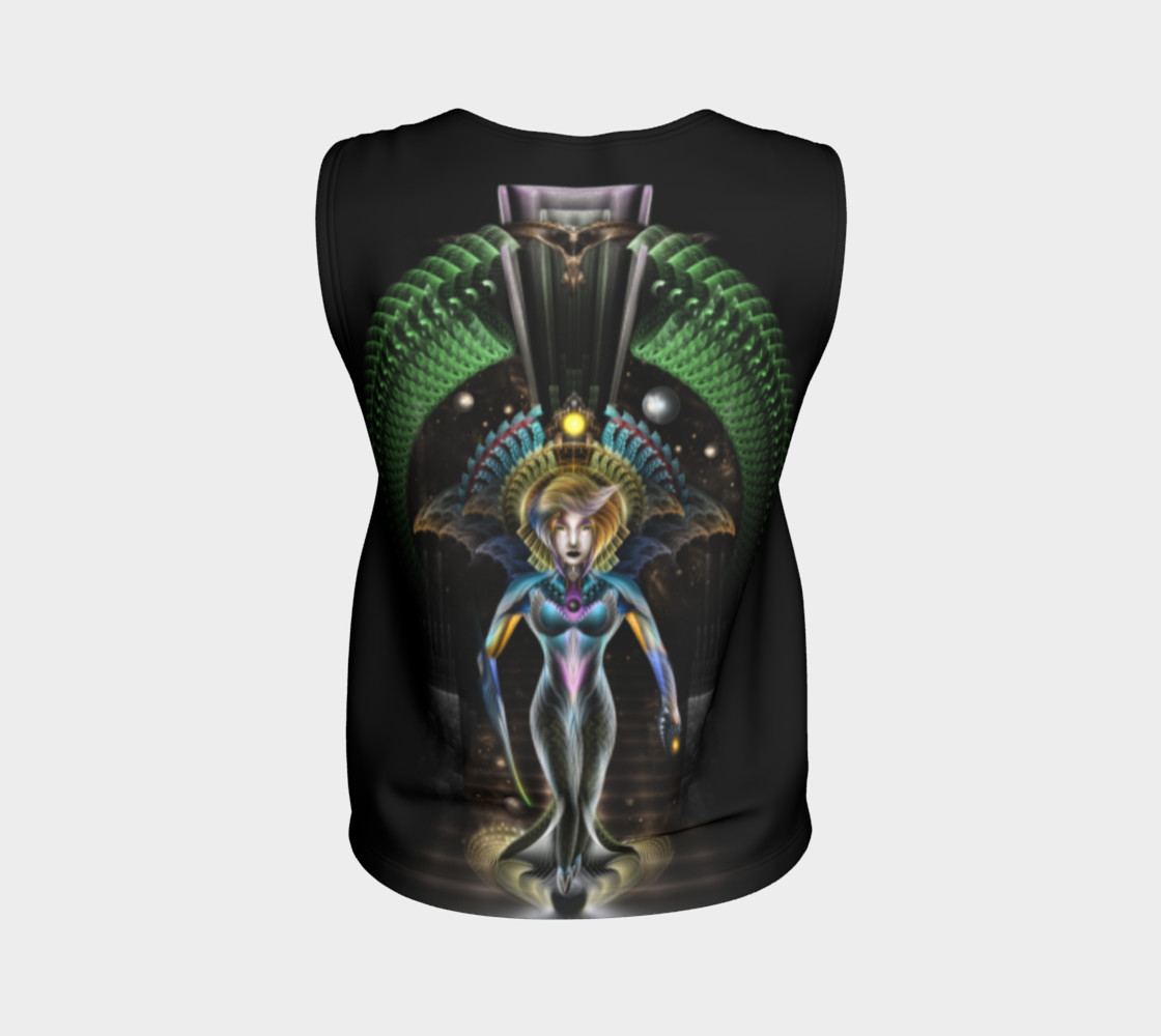 The Majesty Of Trilia Fractal Fantasy Portrait Loose Tank Top preview #2