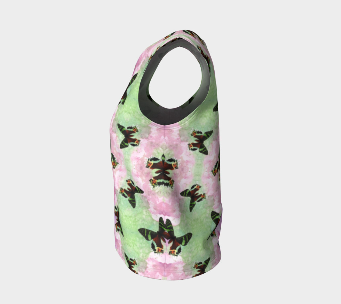 Urania Ripheus butterflies pattern Loose Tank Top preview #3