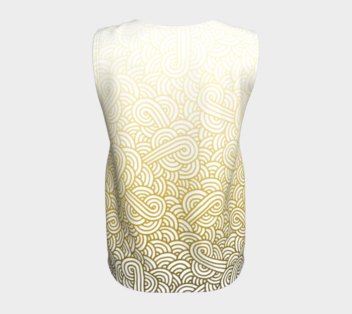 Gradient yellow and white swirls doodles Loose Tank Top thumbnail #7