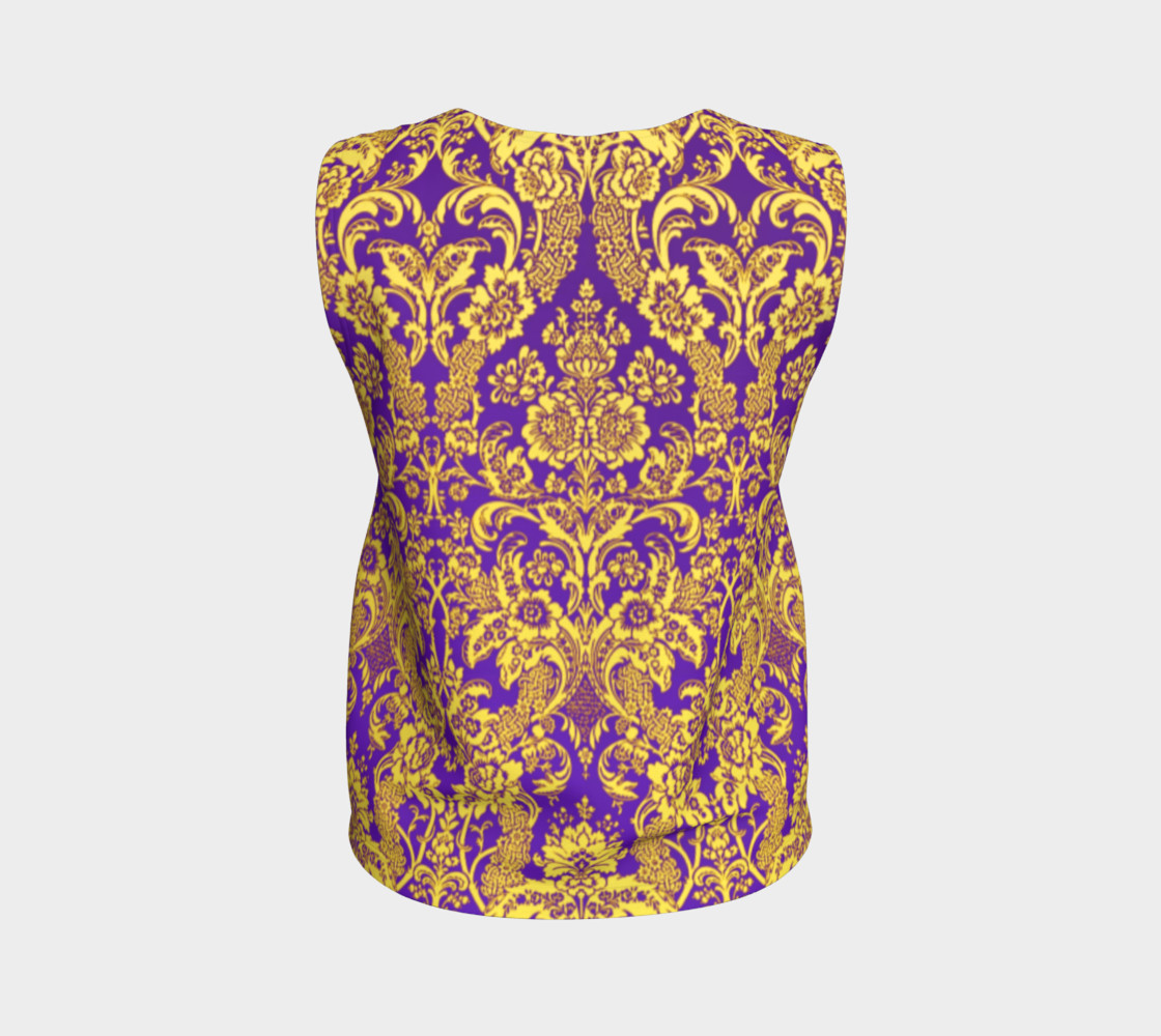 Aperçu 3D de damask in purple and golden