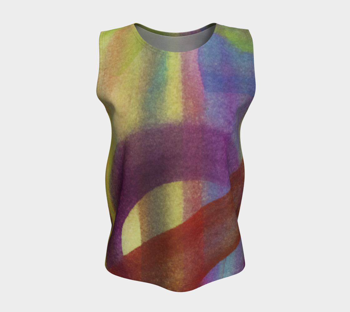 Tropical Watercolor Loose Tank preview #5