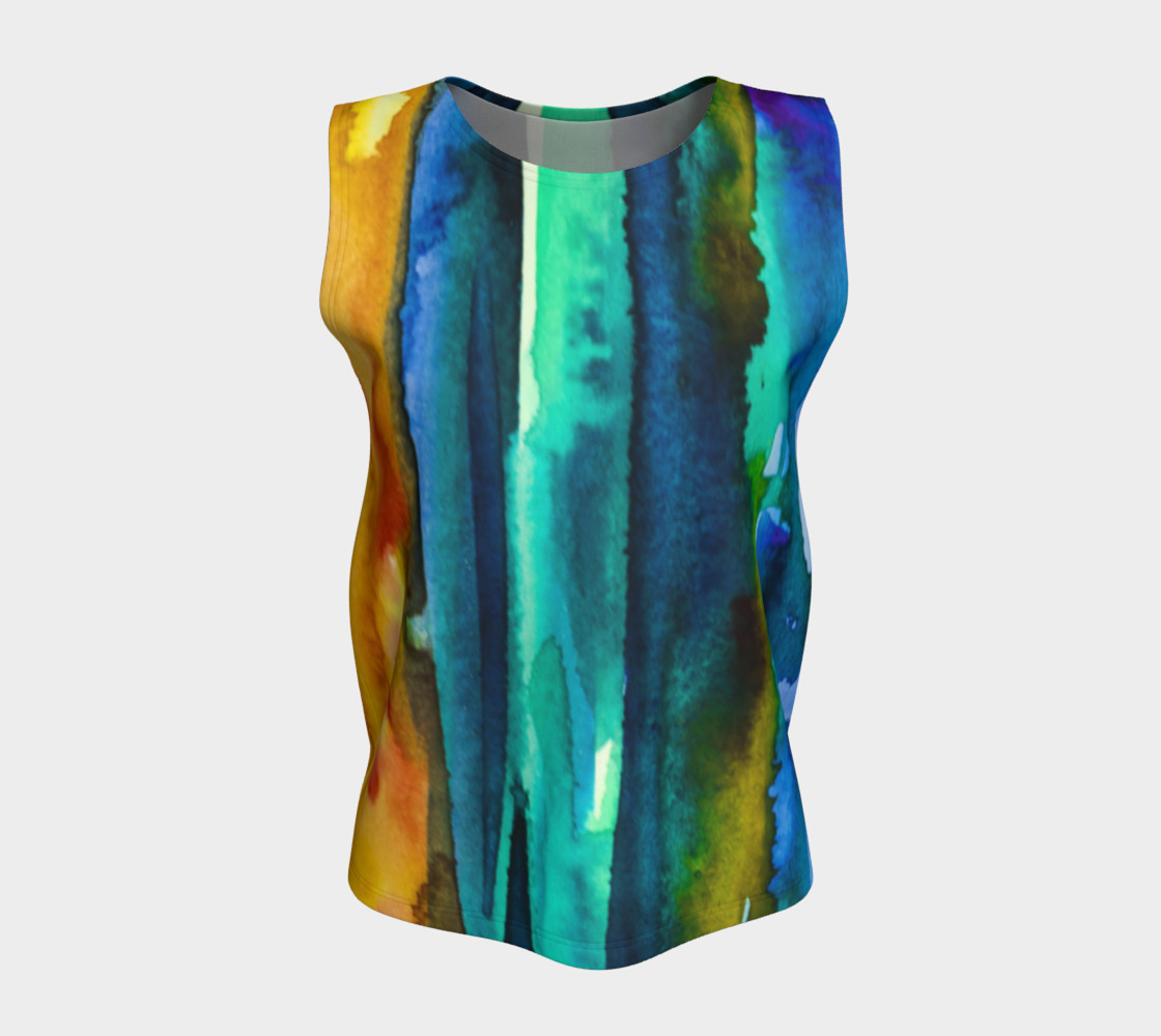 Watercolor Fashion Loose Tank preview #5