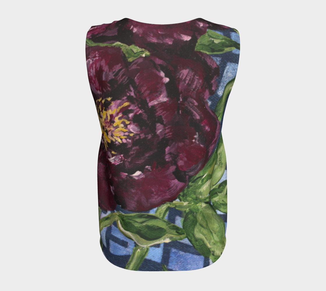 Burgundy Peony Loose Tank preview #6