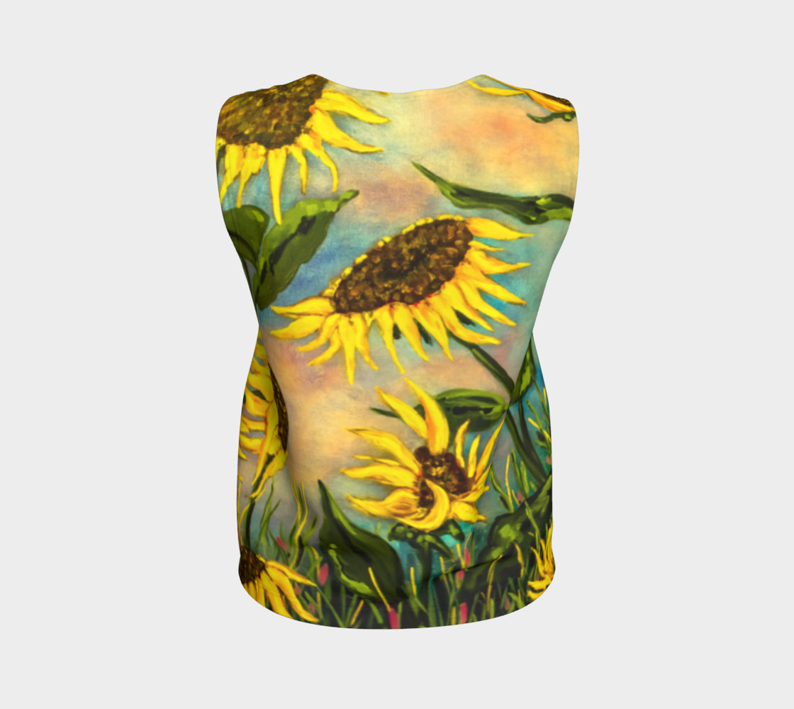 Sunflowers Loose Tank 3D preview