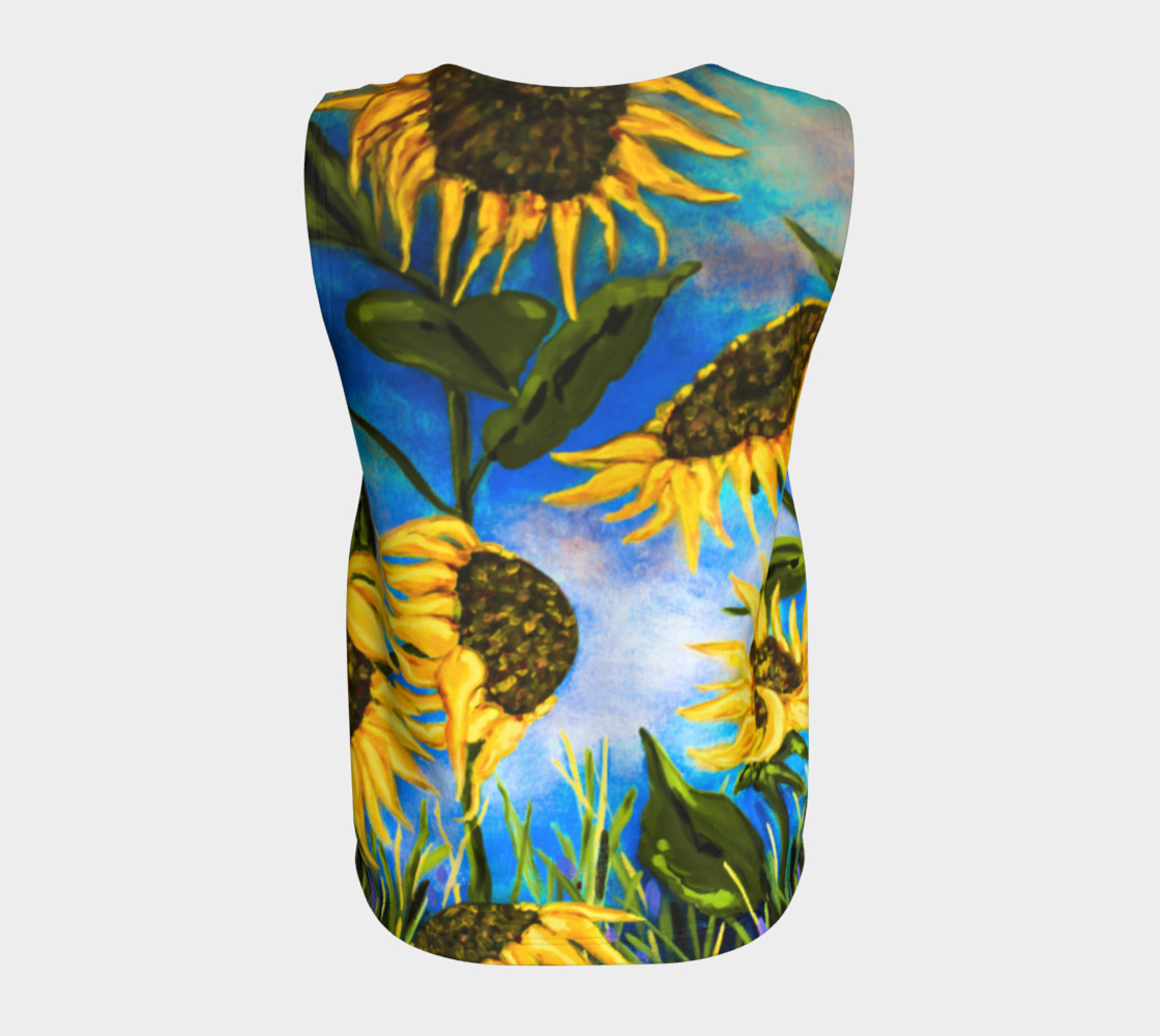 Vibrant Sunflowers Loose Tank preview #6