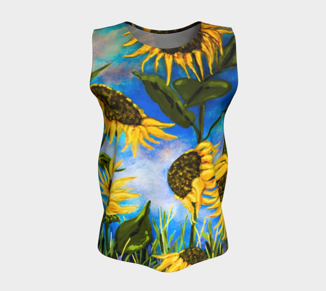Vibrant Sunflowers Loose Tank preview #5
