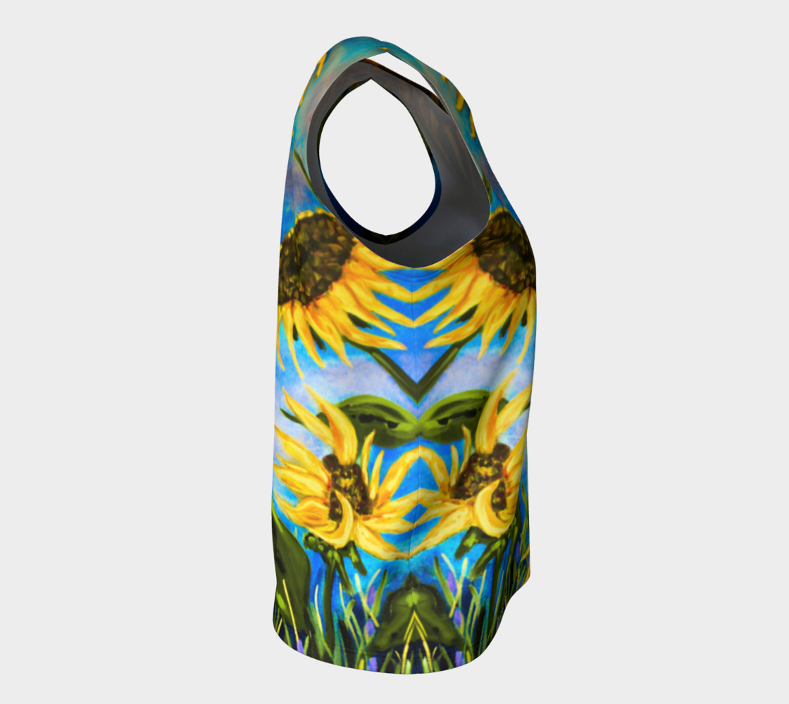 Vibrant Sunflowers Loose Tank preview #8