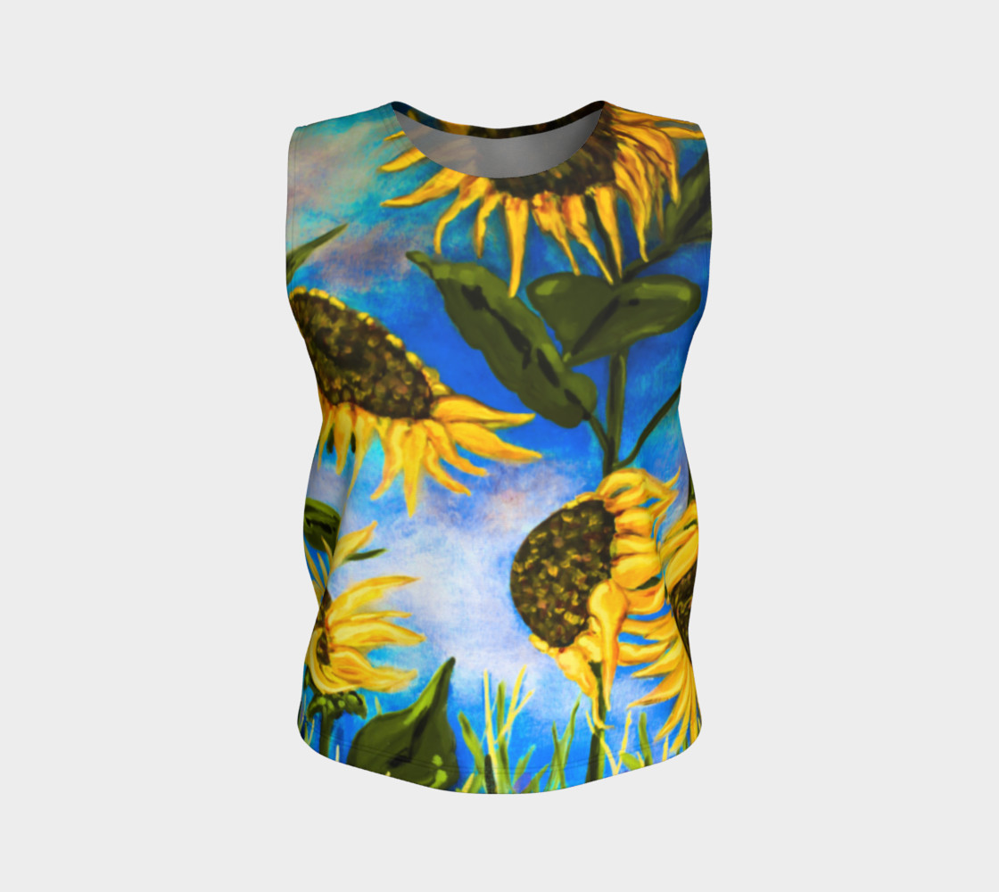 Vibrant Sunflowers Loose Tank preview #1