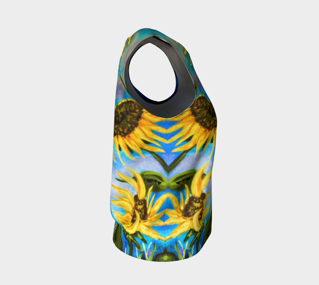 Vibrant Sunflowers Loose Tank preview #4