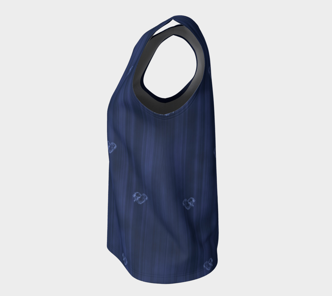 Navy Blue Hearts Flowy Tank Top preview #7