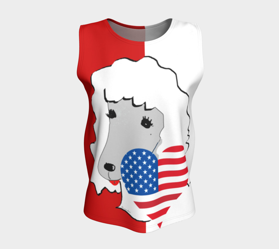two toned patriotic poodle tank preview #5