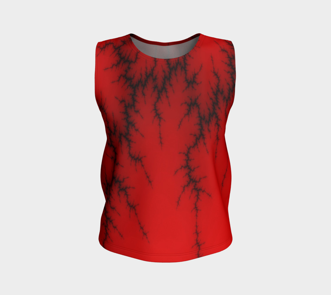 Red Lightning Tank Top 3D preview