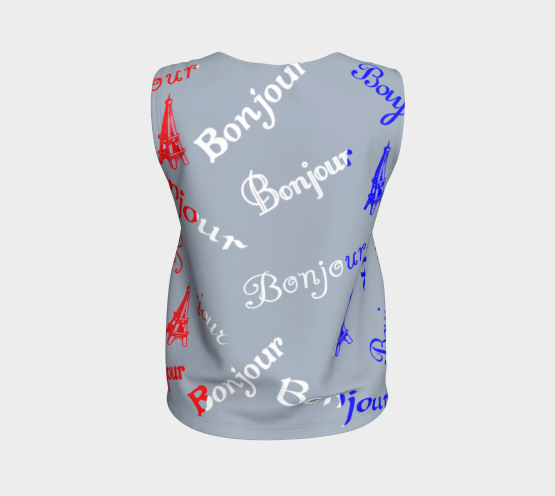 Aperçu de French Flag Bonjour Tank Top #2