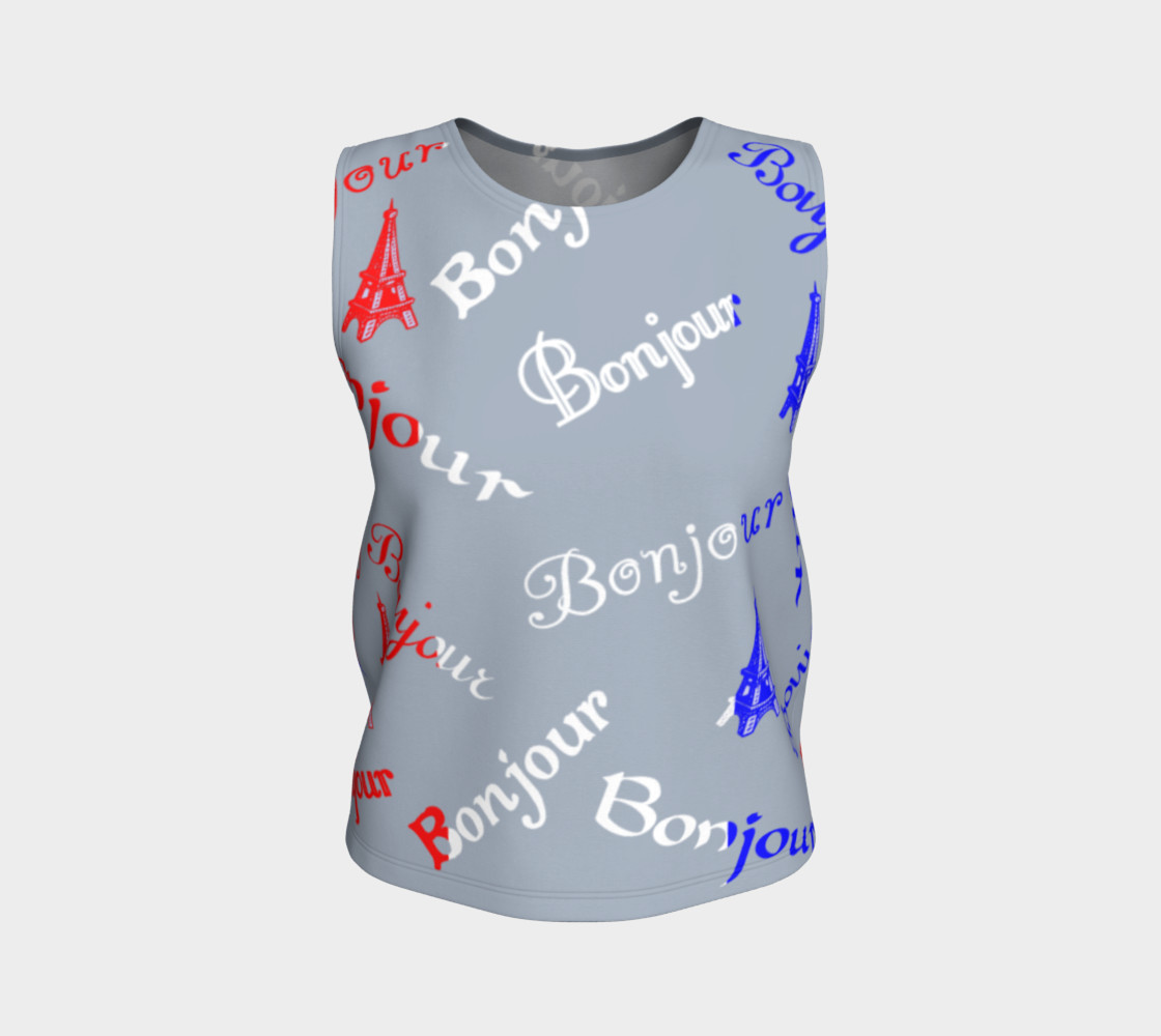Aperçu de French Flag Bonjour Tank Top #1