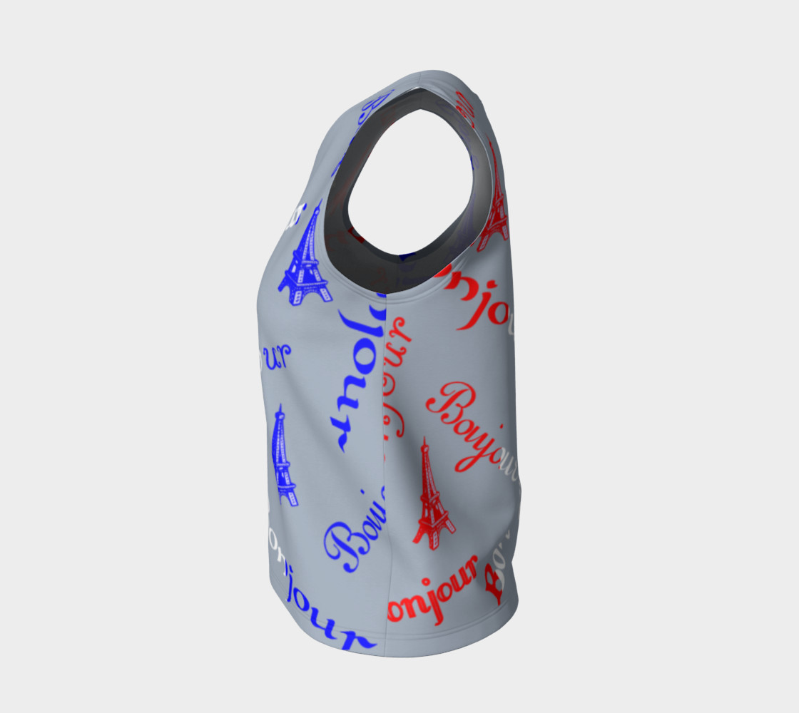 Aperçu de French Flag Bonjour Tank Top #3
