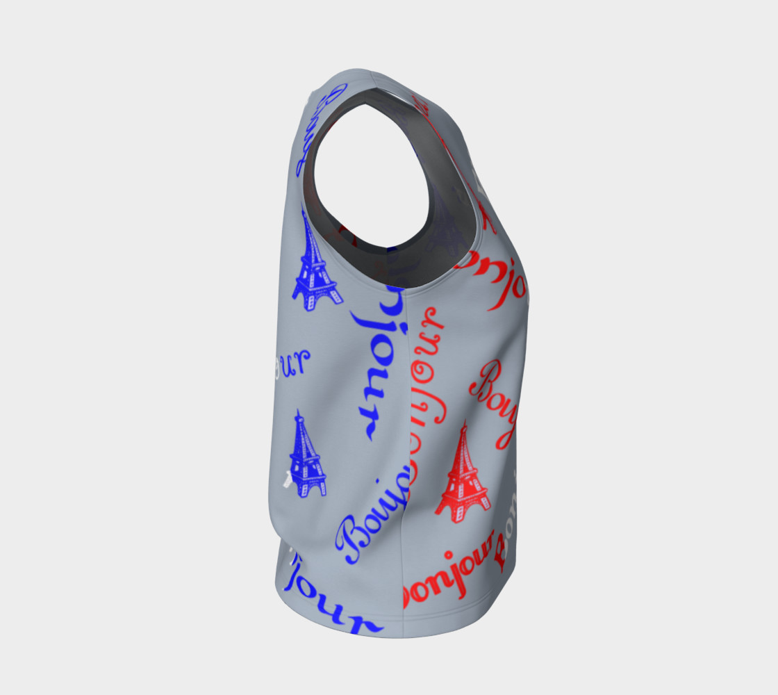 Aperçu de French Flag Bonjour Tank Top #4