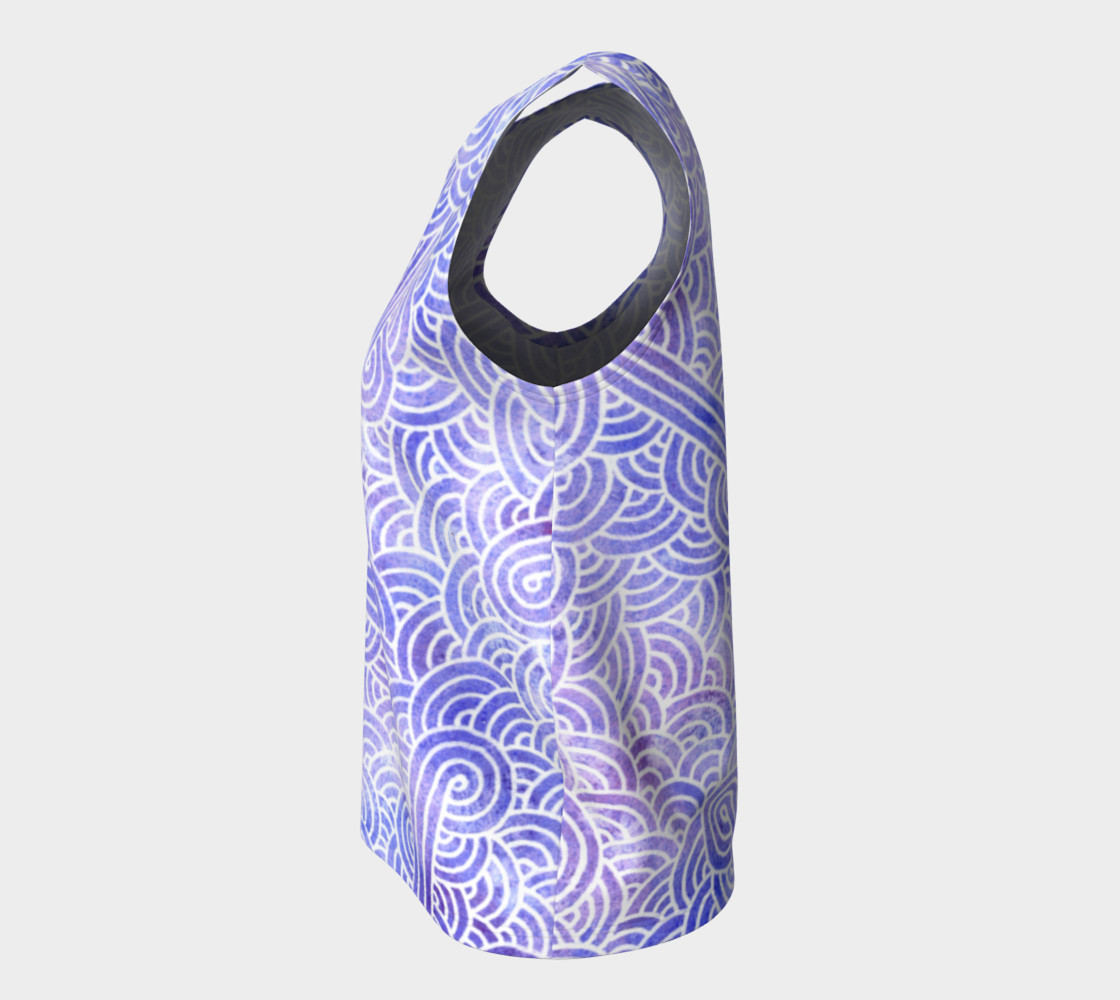 Lavender and white swirls doodles Loose Tank Top thumbnail #8